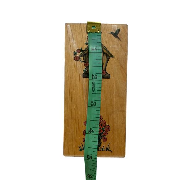 Large Hummingbird Birdhouse Flowers Vines Wood Mount Rubber Stamp Large Size - Picture 4 of 4